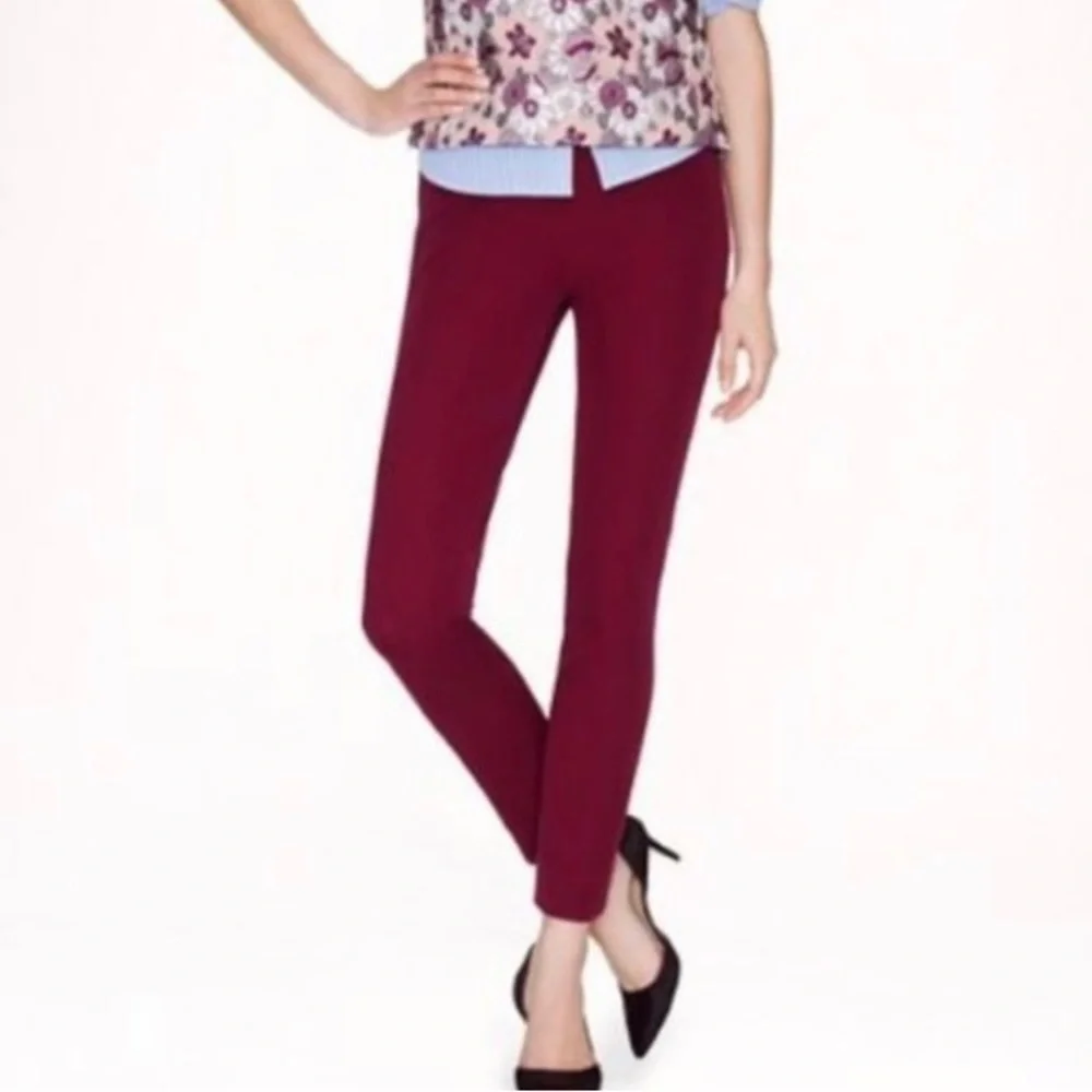 J. CREW-STRETCH-MAROON PANTS-SIZE 14S